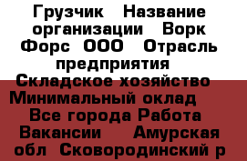 Грузчик › Название организации ­ Ворк Форс, ООО › Отрасль предприятия ­ Складское хозяйство › Минимальный оклад ­ 1 - Все города Работа » Вакансии   . Амурская обл.,Сковородинский р-н